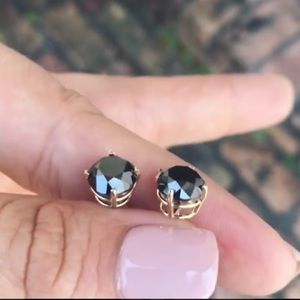 4.00 CARAT BLACK DIAMOND STUD EARRINGS